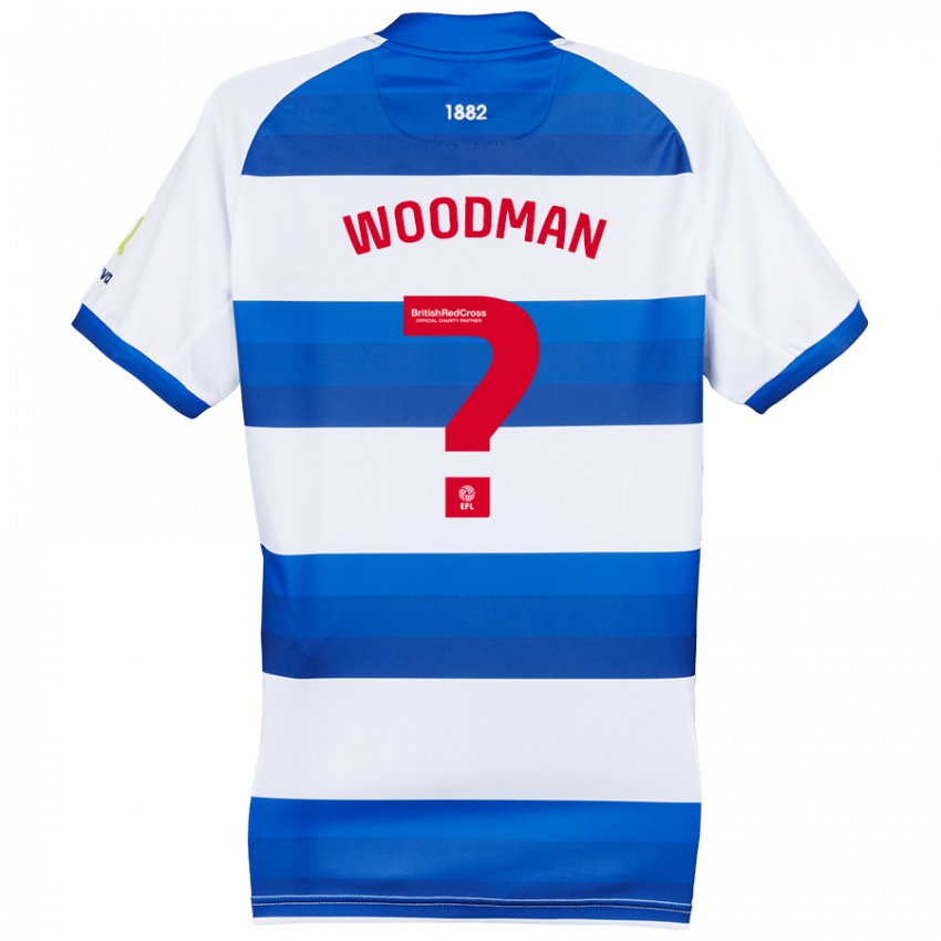 Niño Camiseta Deon Woodman #0 Blanco Azul 1ª Equipación 2024/25 La Camisa Chile