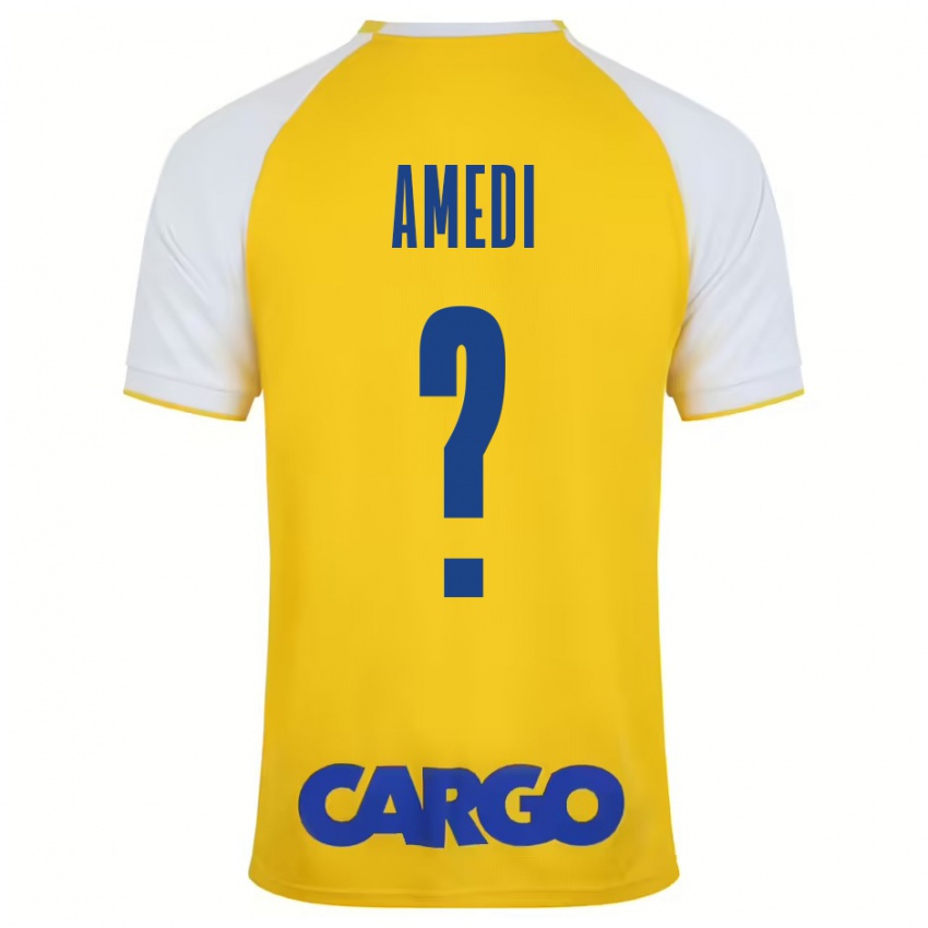 Niño Camiseta Roei Amedi #0 Amarillo Blanco 1ª Equipación 2024/25 La Camisa Chile