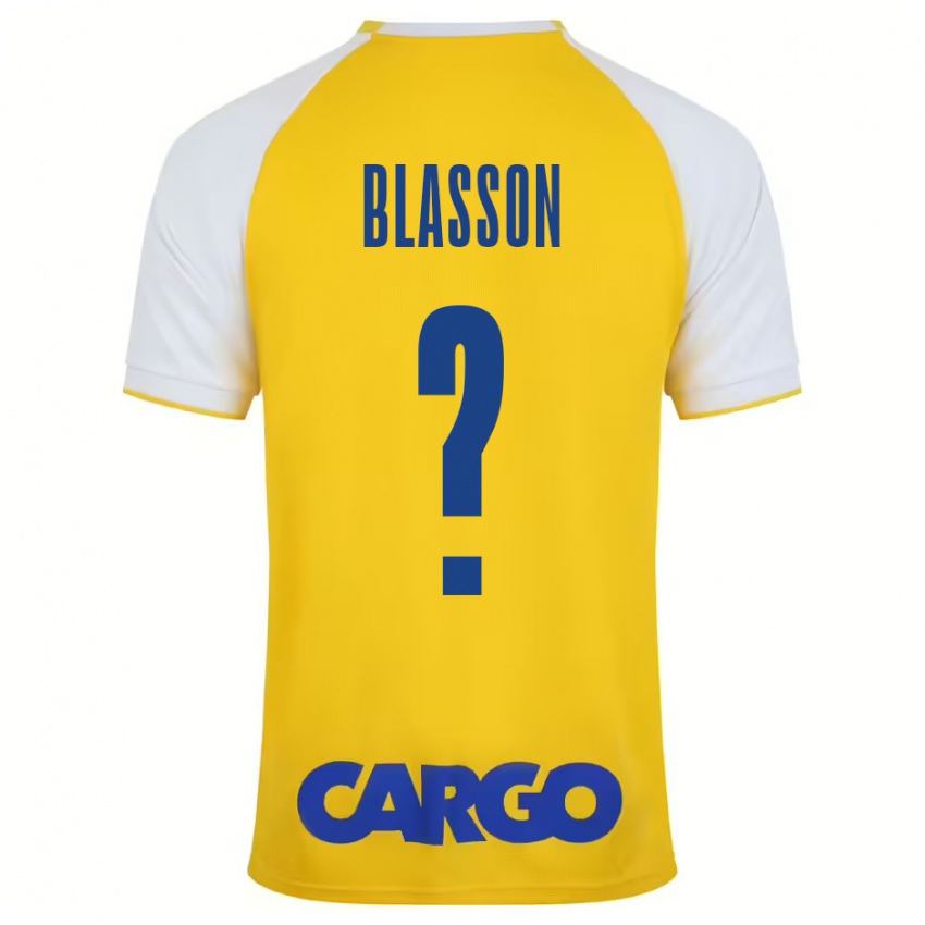 Niño Camiseta Ariel Blasson #0 Amarillo Blanco 1ª Equipación 2024/25 La Camisa Chile