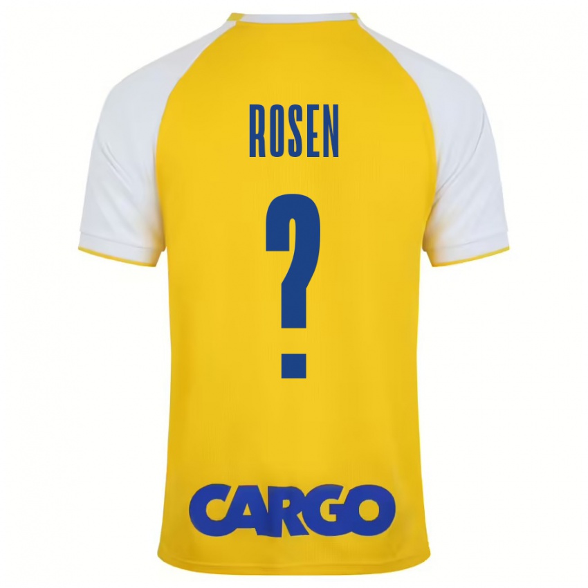 Niño Camiseta Shahar Rosen #0 Amarillo Blanco 1ª Equipación 2024/25 La Camisa Chile