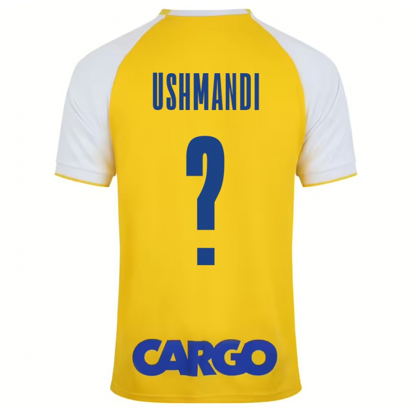 Niño Camiseta Anar Ushmandi #0 Amarillo Blanco 1ª Equipación 2024/25 La Camisa Chile