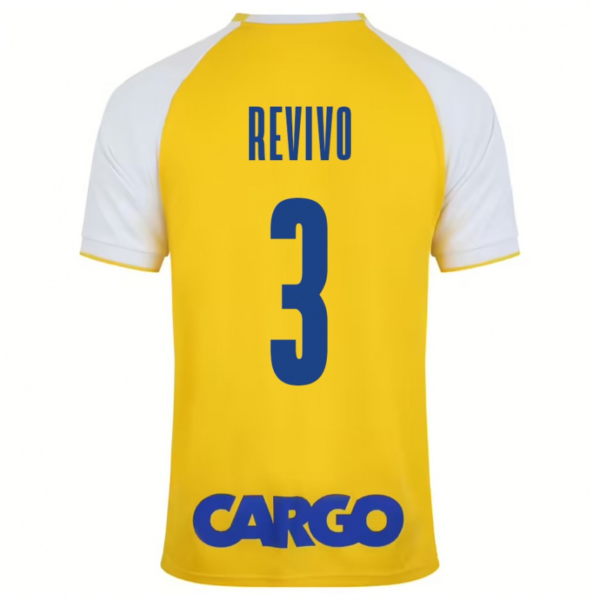 Niño Camiseta Roy Revivo #3 Amarillo Blanco 1ª Equipación 2024/25 La Camisa Chile