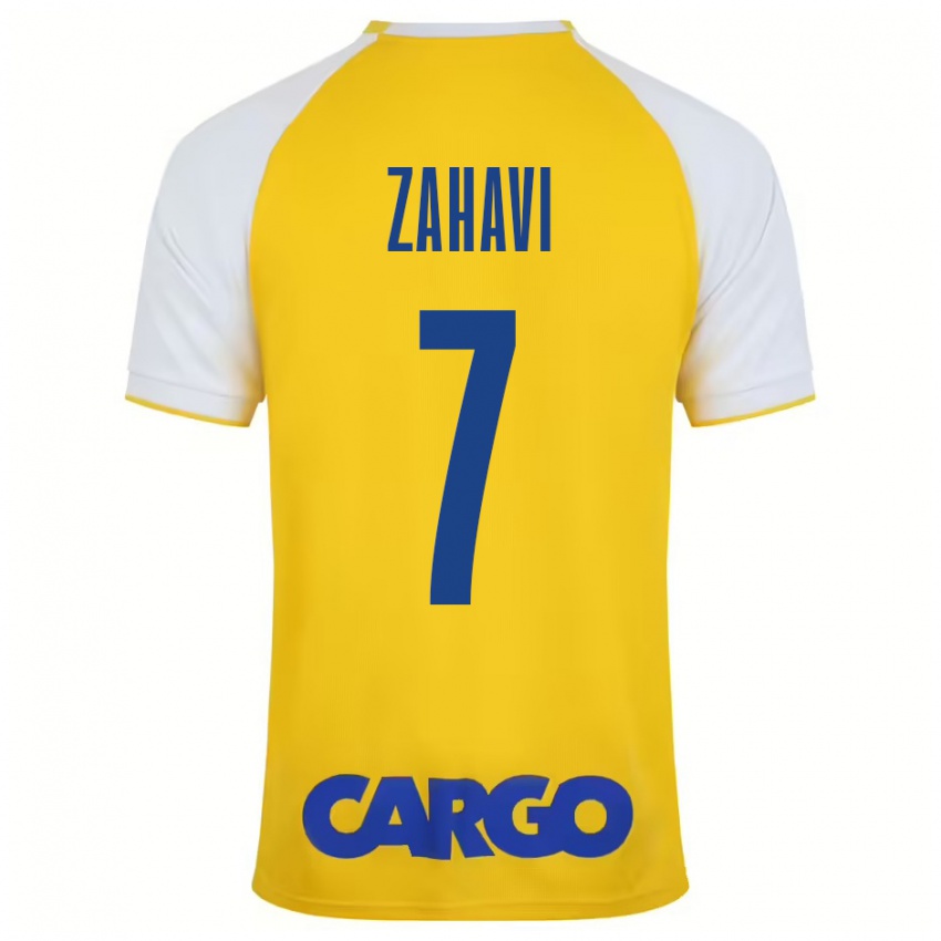 Niño Camiseta Eran Zahavi #7 Amarillo Blanco 1ª Equipación 2024/25 La Camisa Chile