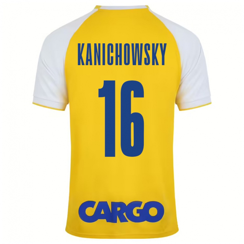 Niño Camiseta Gabi Kanichowsky #16 Amarillo Blanco 1ª Equipación 2024/25 La Camisa Chile