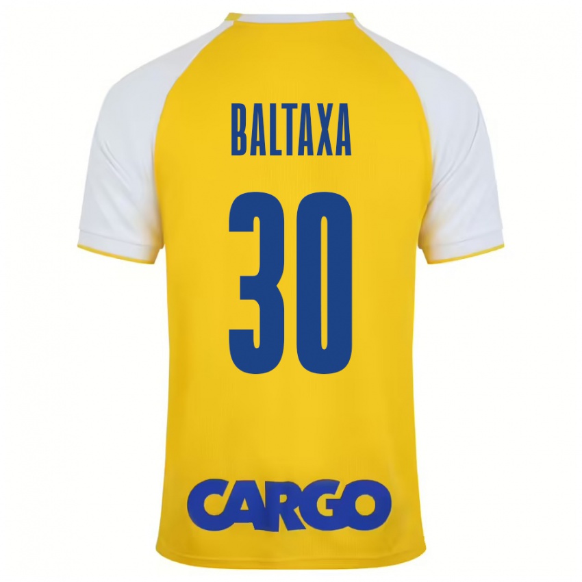 Niño Camiseta Matan Baltaxa #30 Amarillo Blanco 1ª Equipación 2024/25 La Camisa Chile