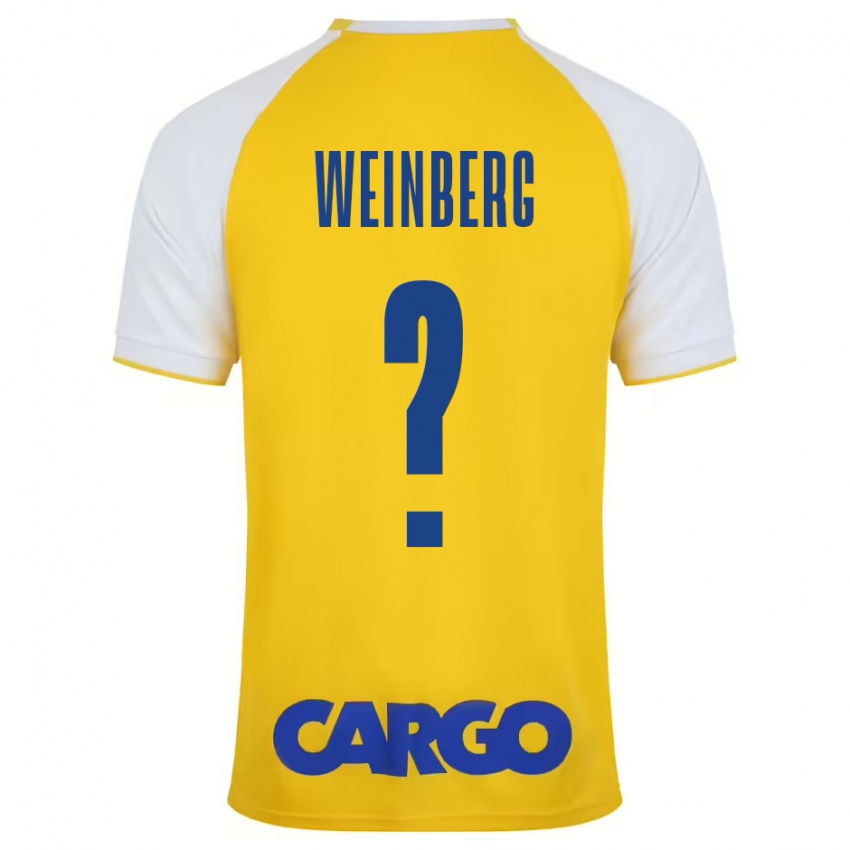 Niño Camiseta Idan Weinberg #0 Amarillo Blanco 1ª Equipación 2024/25 La Camisa Chile