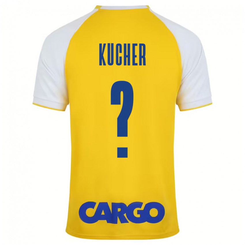 Niño Camiseta Yahonatan Kucher #0 Amarillo Blanco 1ª Equipación 2024/25 La Camisa Chile