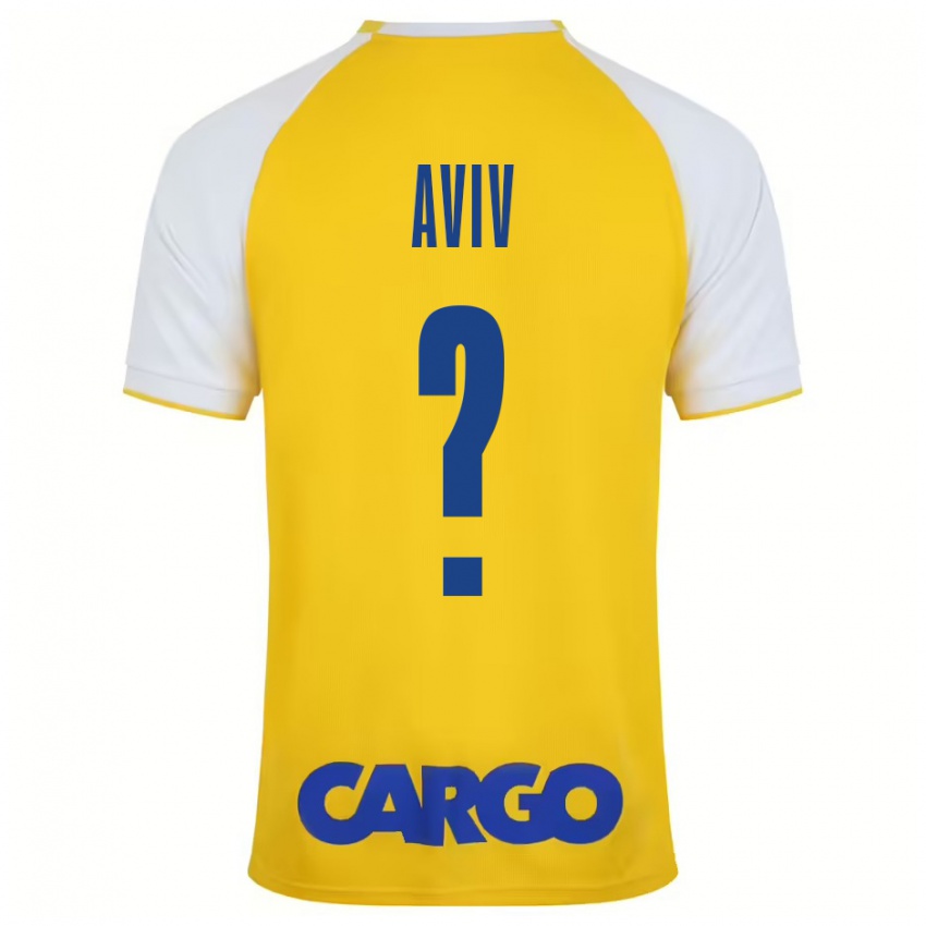 Niño Camiseta Yoyo Aviv #0 Amarillo Blanco 1ª Equipación 2024/25 La Camisa Chile