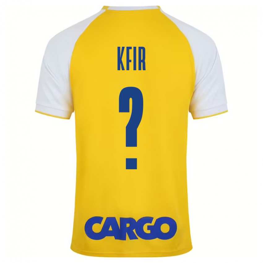 Niño Camiseta Yuval Kfir #0 Amarillo Blanco 1ª Equipación 2024/25 La Camisa Chile