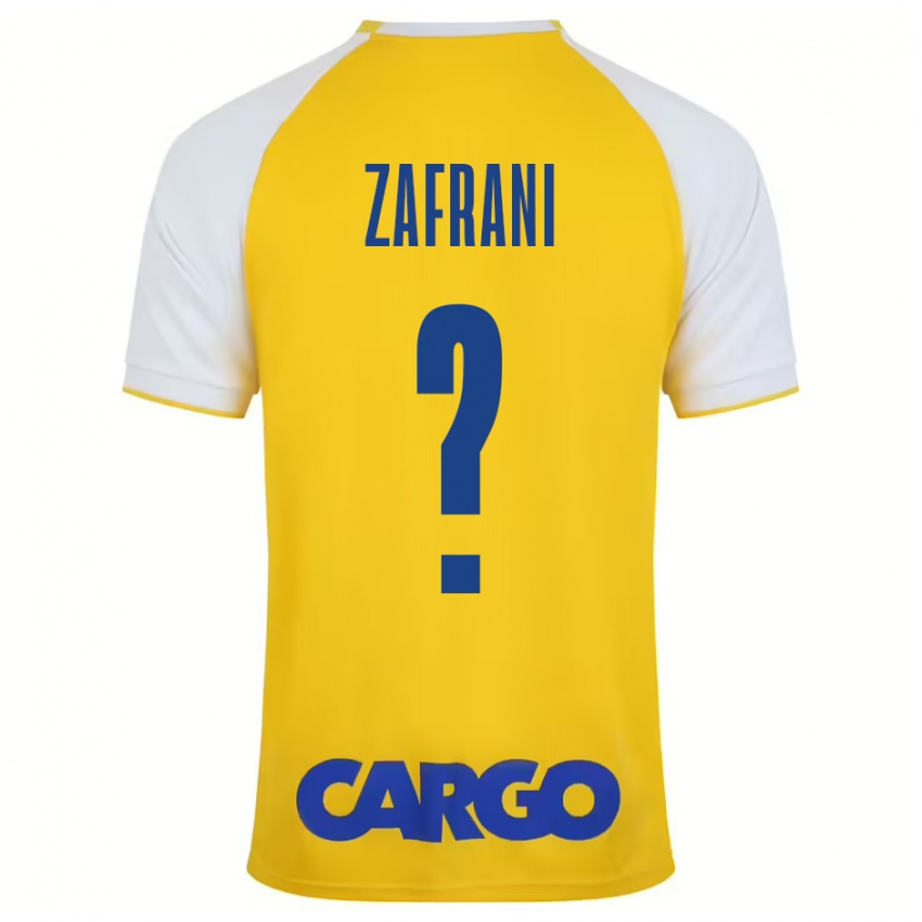 Niño Camiseta Itay Zafrani #0 Amarillo Blanco 1ª Equipación 2024/25 La Camisa Chile