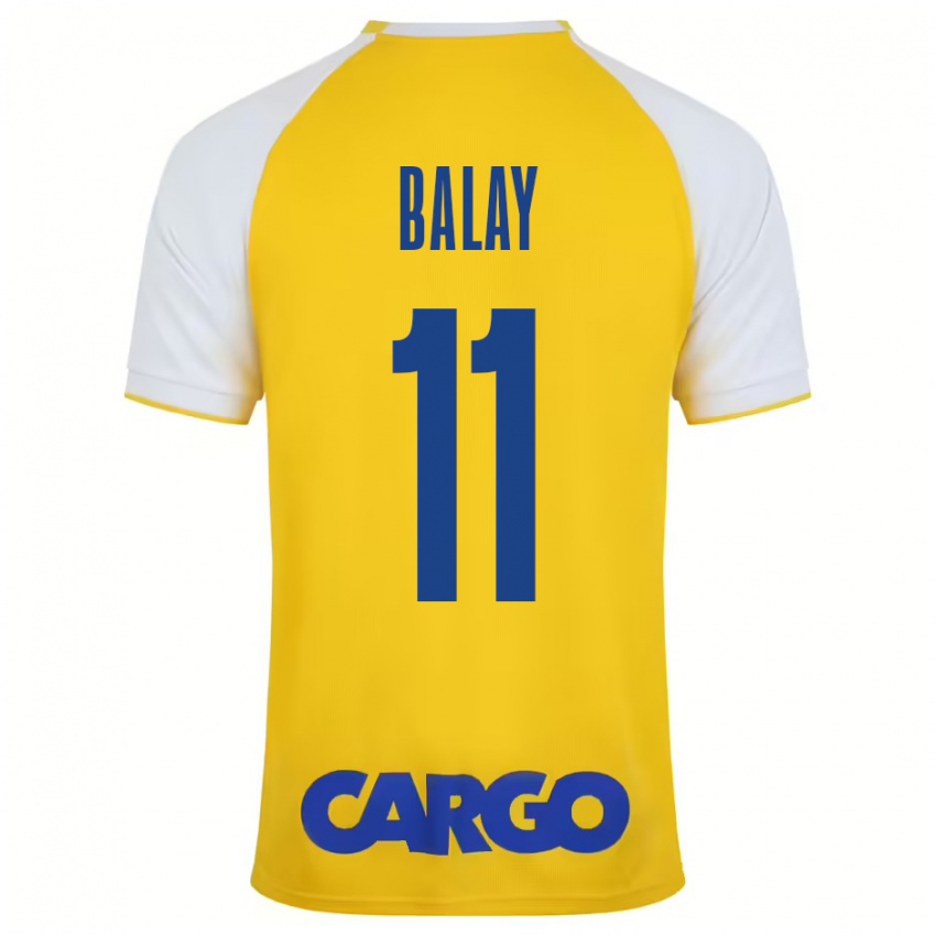 Niño Camiseta Yehuda Balay #11 Amarillo Blanco 1ª Equipación 2024/25 La Camisa Chile