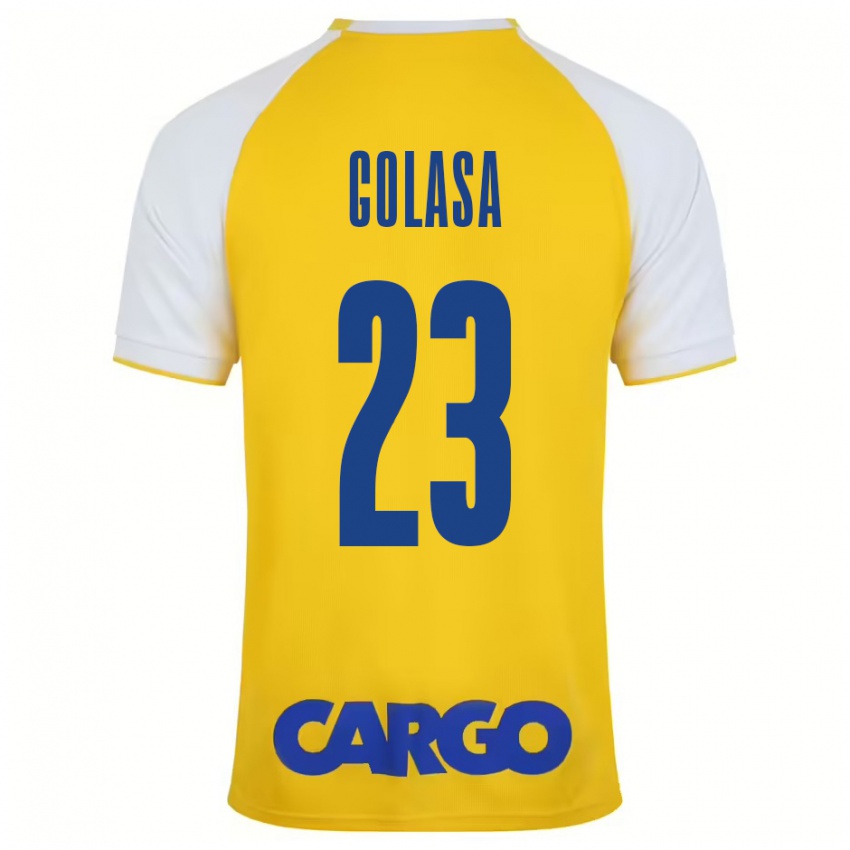 Niño Camiseta Eyal Golasa #23 Amarillo Blanco 1ª Equipación 2024/25 La Camisa Chile