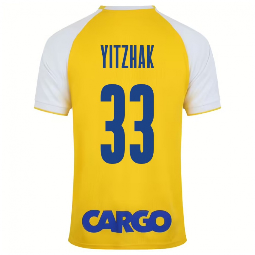 Niño Camiseta Or Yitzhak #33 Amarillo Blanco 1ª Equipación 2024/25 La Camisa Chile