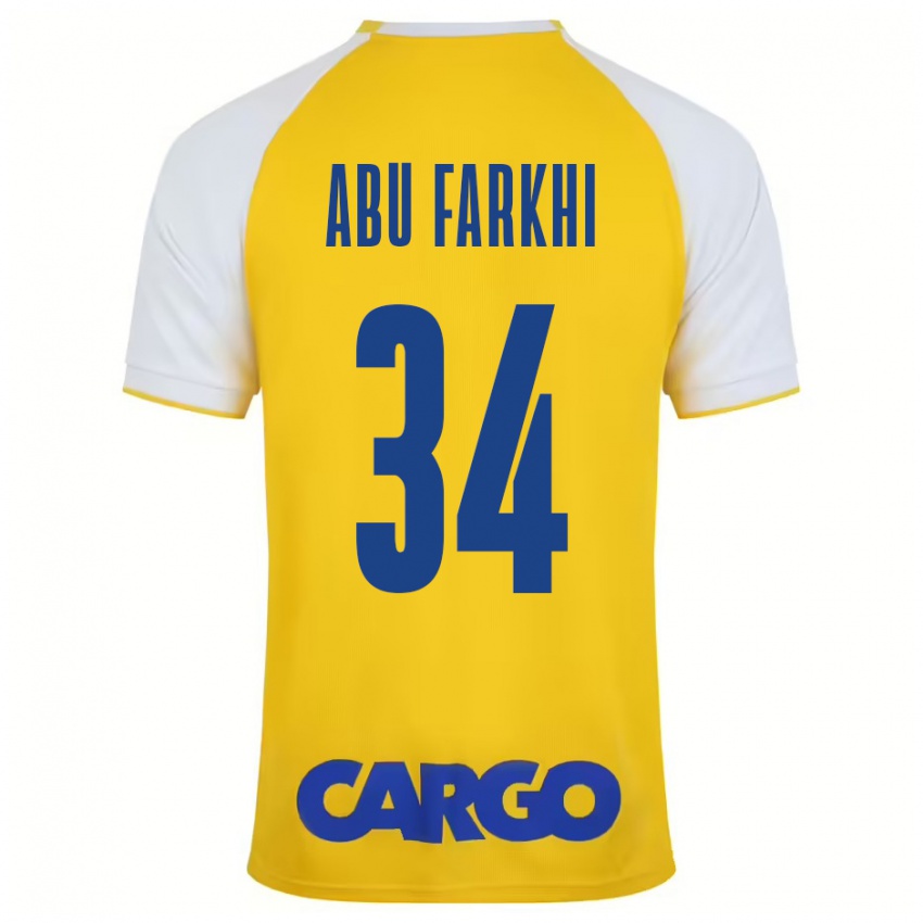 Niño Camiseta Sayed Abu Farkhi #34 Amarillo Blanco 1ª Equipación 2024/25 La Camisa Chile