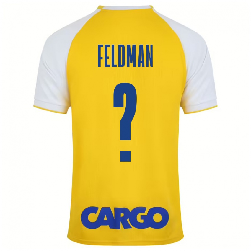 Niño Camiseta Ron Feldman #0 Amarillo Blanco 1ª Equipación 2024/25 La Camisa Chile