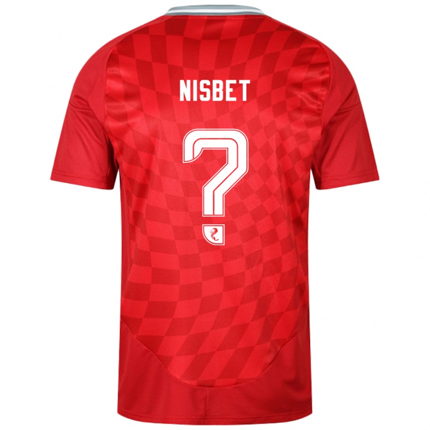 Niño Camiseta Kevin Nisbet #0 Rojo 1ª Equipación 2024/25 La Camisa Chile