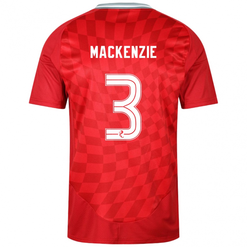 Niño Camiseta Jack Mackenzie #3 Rojo 1ª Equipación 2024/25 La Camisa Chile