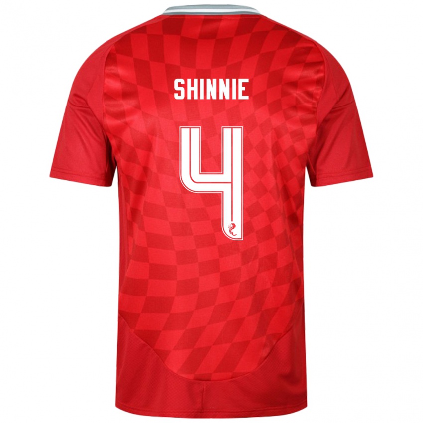 Niño Camiseta Graeme Shinnie #4 Rojo 1ª Equipación 2024/25 La Camisa Chile