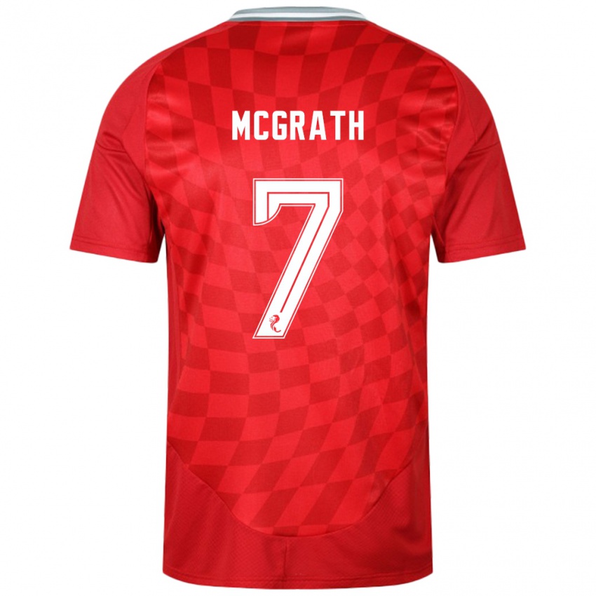 Niño Camiseta Jamie Mcgrath #7 Rojo 1ª Equipación 2024/25 La Camisa Chile