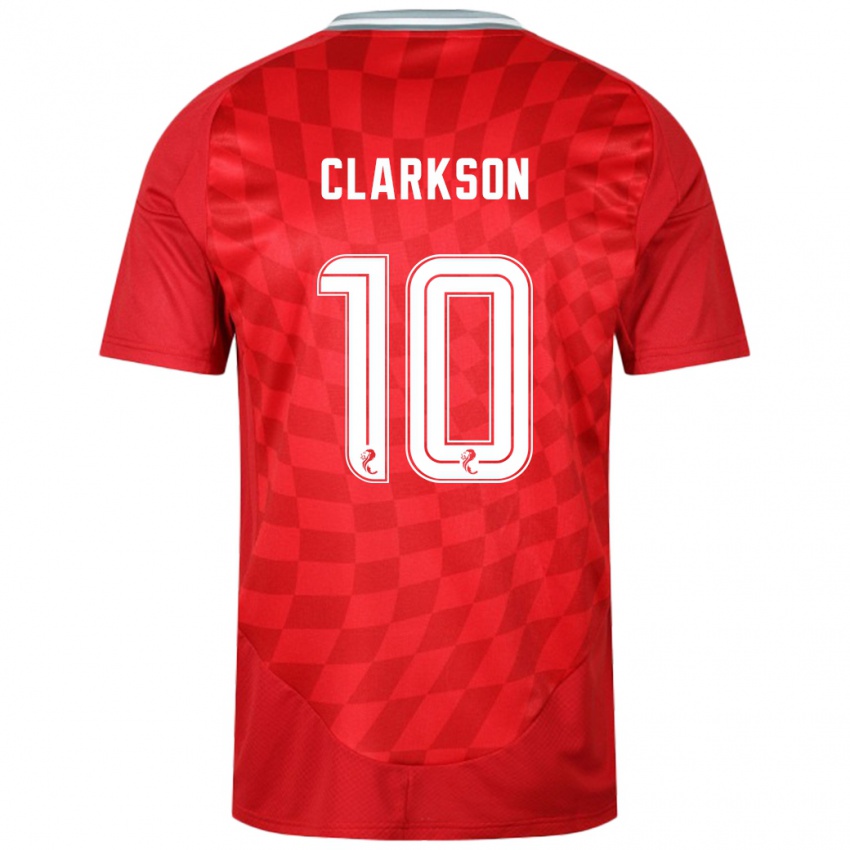 Niño Camiseta Leighton Clarkson #10 Rojo 1ª Equipación 2024/25 La Camisa Chile