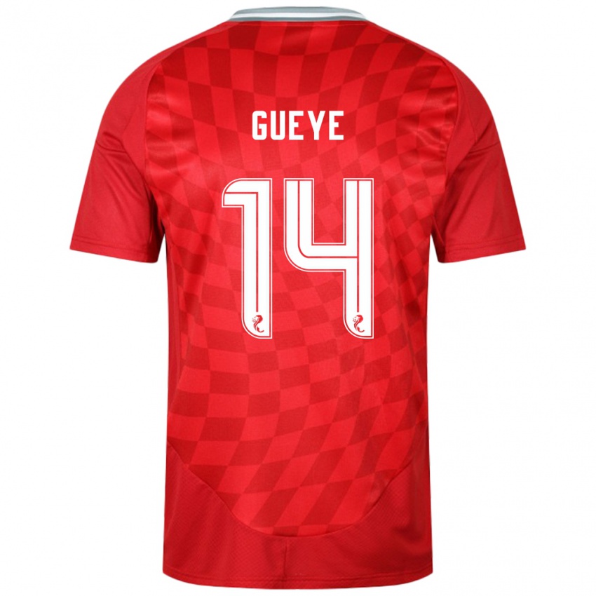 Niño Camiseta Pape Habib Gueye #14 Rojo 1ª Equipación 2024/25 La Camisa Chile