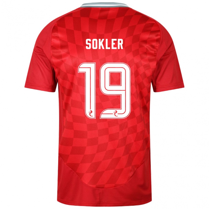 Niño Camiseta Ester Sokler #19 Rojo 1ª Equipación 2024/25 La Camisa Chile