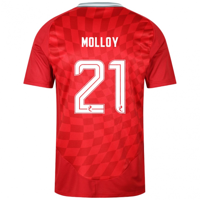 Niño Camiseta Gavin Molloy #21 Rojo 1ª Equipación 2024/25 La Camisa Chile