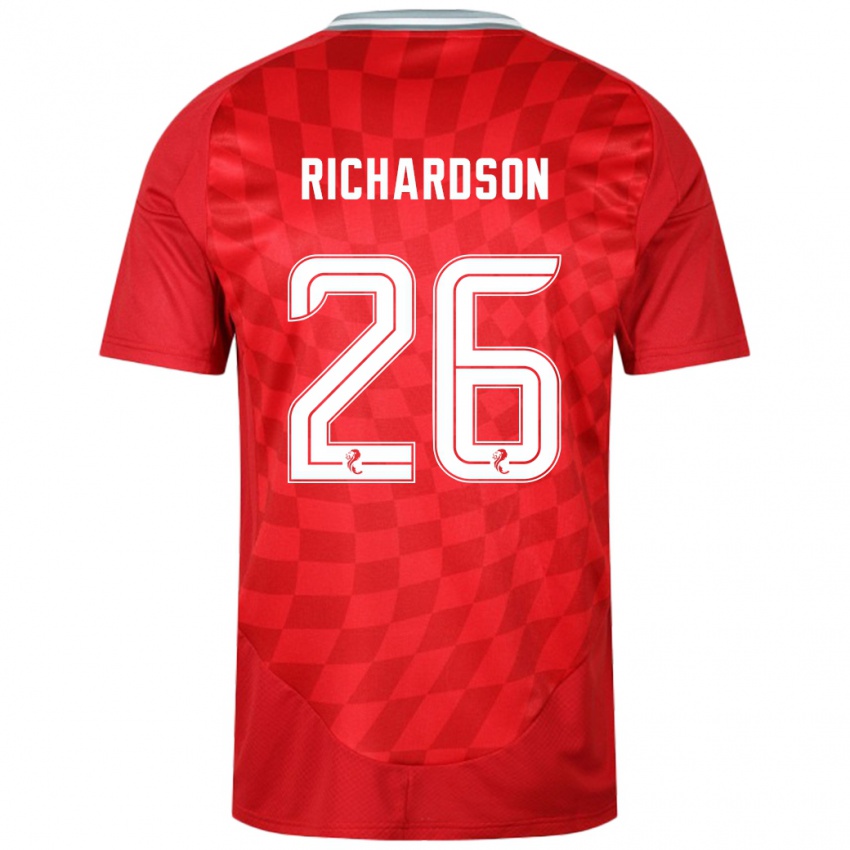 Niño Camiseta Jayden Richardson #26 Rojo 1ª Equipación 2024/25 La Camisa Chile