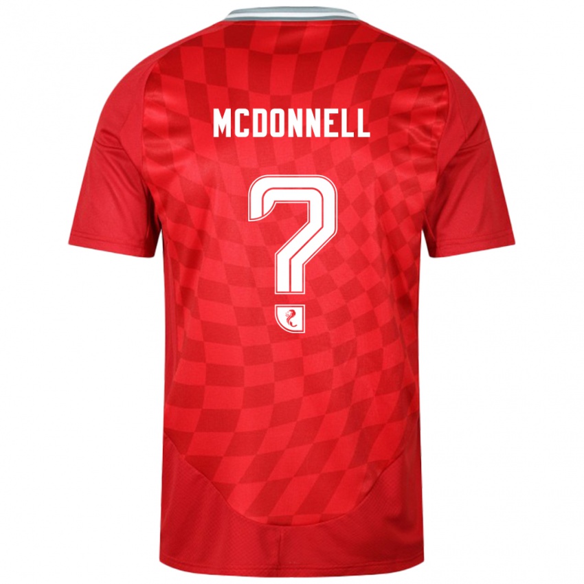 Niño Camiseta Noah Mcdonnell #0 Rojo 1ª Equipación 2024/25 La Camisa Chile