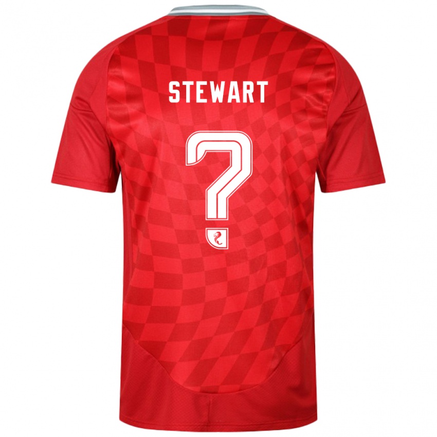 Niño Camiseta Alfie Stewart #0 Rojo 1ª Equipación 2024/25 La Camisa Chile