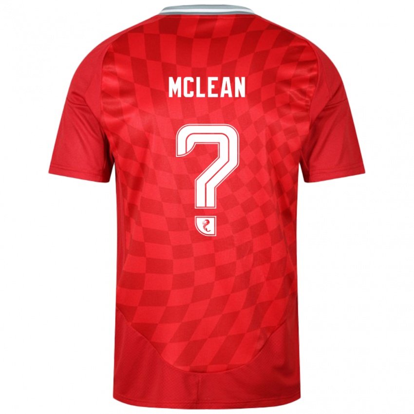 Niño Camiseta Sam Mclean #0 Rojo 1ª Equipación 2024/25 La Camisa Chile