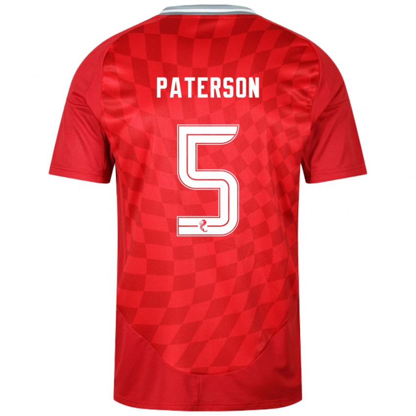 Niño Camiseta Donna Paterson #5 Rojo 1ª Equipación 2024/25 La Camisa Chile