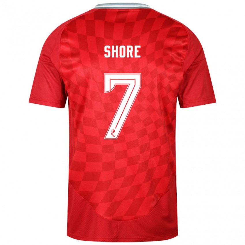 Niño Camiseta Eilidh Shore #7 Rojo 1ª Equipación 2024/25 La Camisa Chile