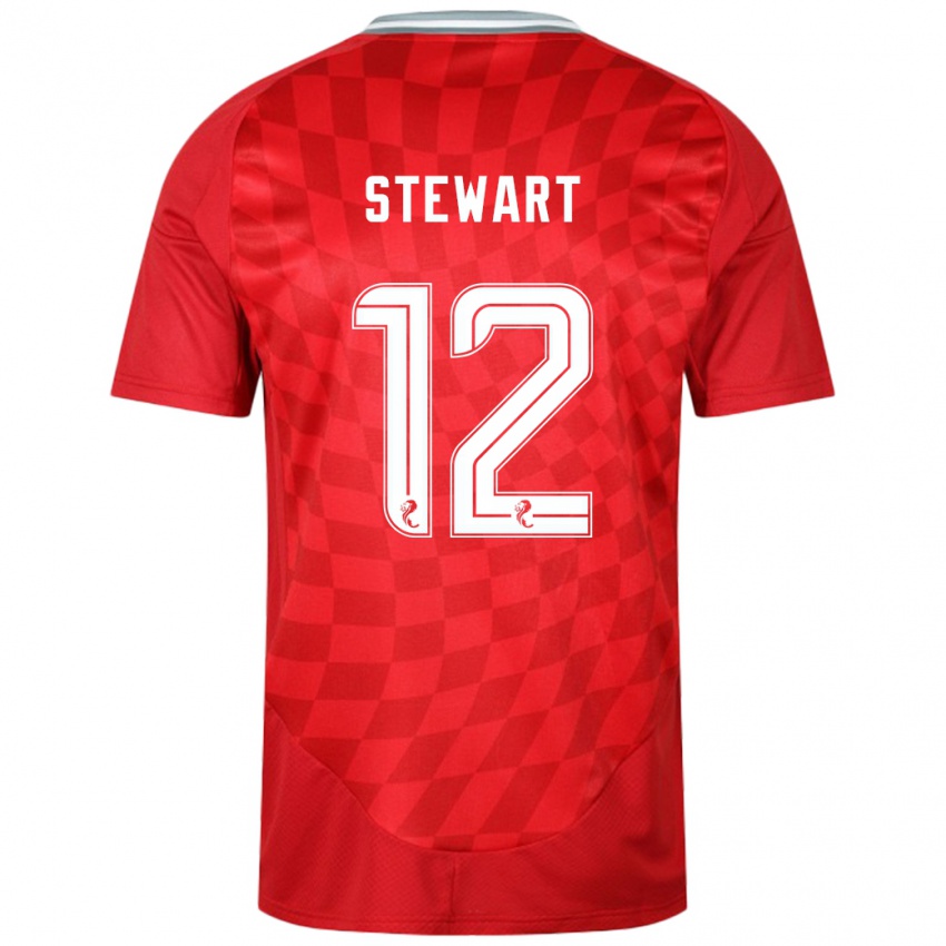 Niño Camiseta Hannah Stewart #12 Rojo 1ª Equipación 2024/25 La Camisa Chile