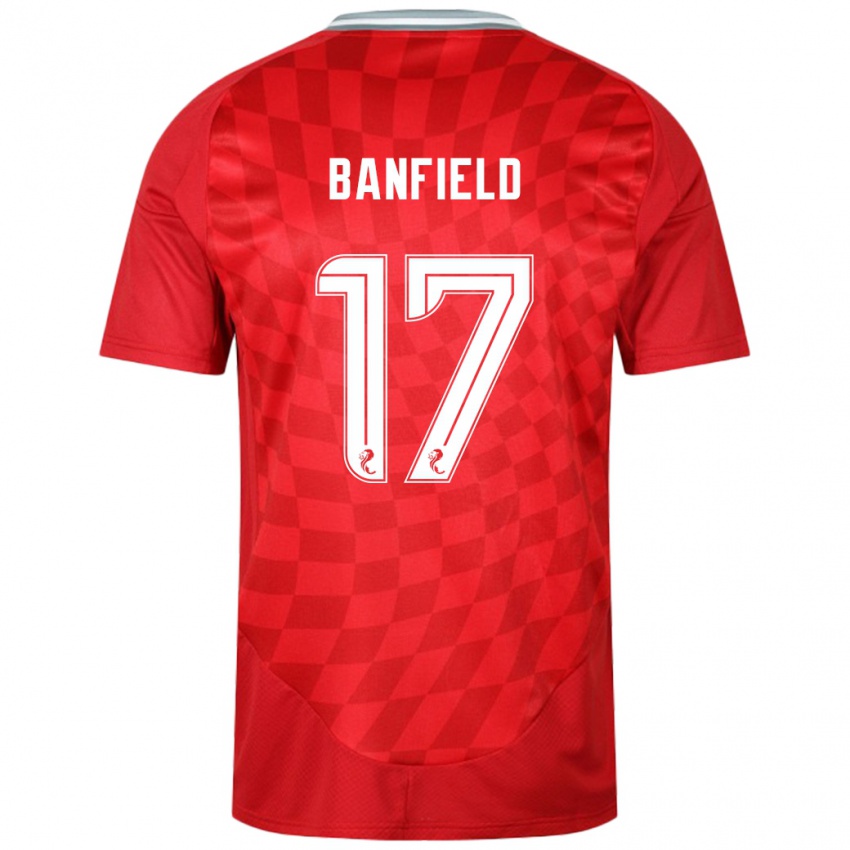 Niño Camiseta Keeley Banfield #17 Rojo 1ª Equipación 2024/25 La Camisa Chile