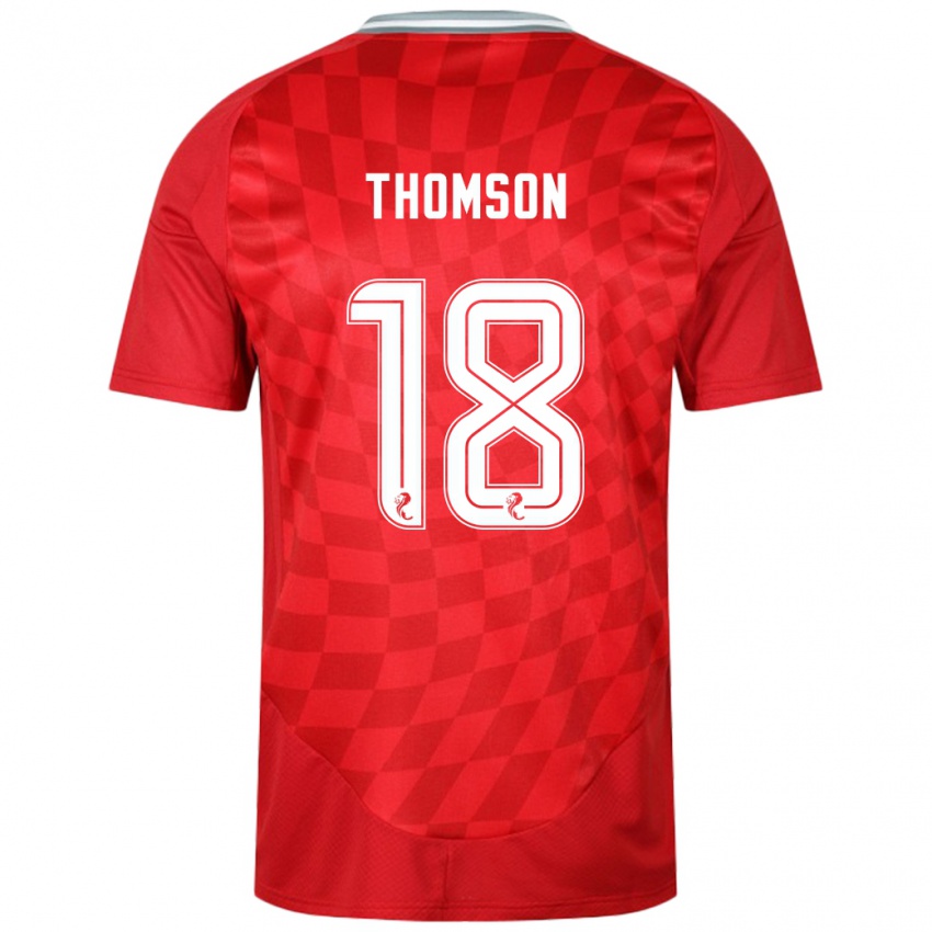 Niño Camiseta Eva Thomson #18 Rojo 1ª Equipación 2024/25 La Camisa Chile