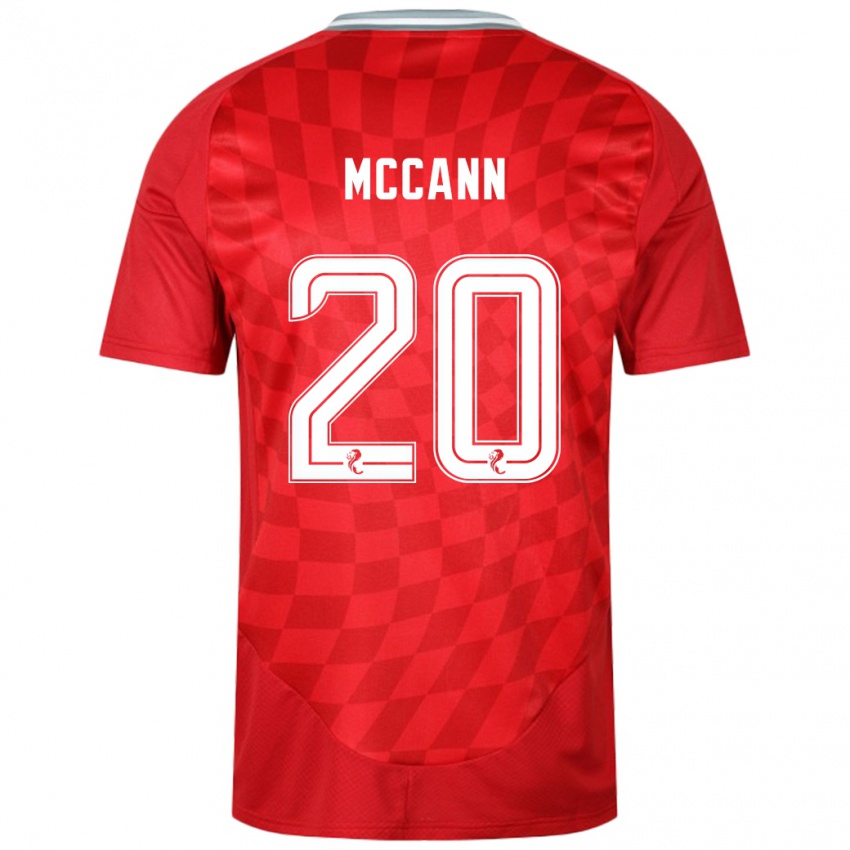 Niño Camiseta Annalisa Mccann #20 Rojo 1ª Equipación 2024/25 La Camisa Chile