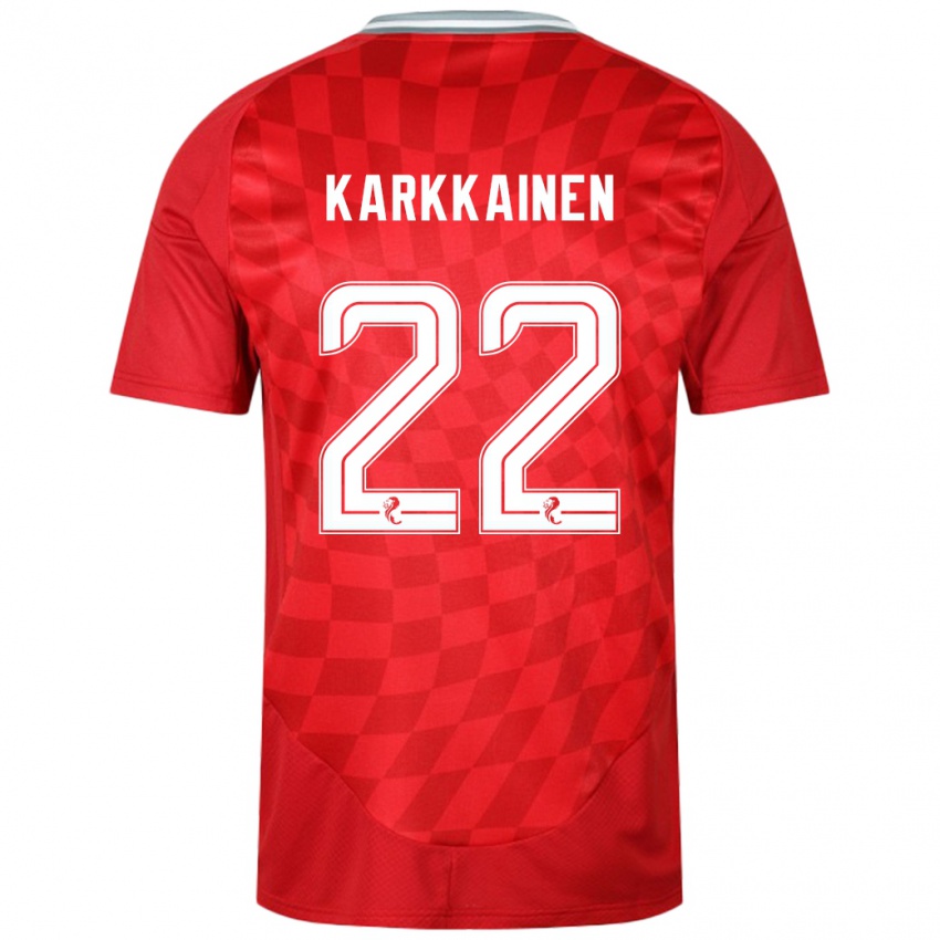 Niño Camiseta Elena Kärkkäinen #22 Rojo 1ª Equipación 2024/25 La Camisa Chile