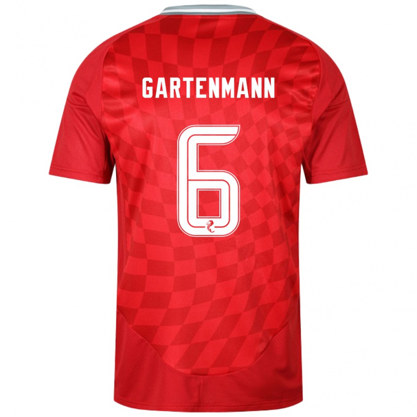 Niño Camiseta Stefan Gartenmann #6 Rojo 1ª Equipación 2024/25 La Camisa Chile