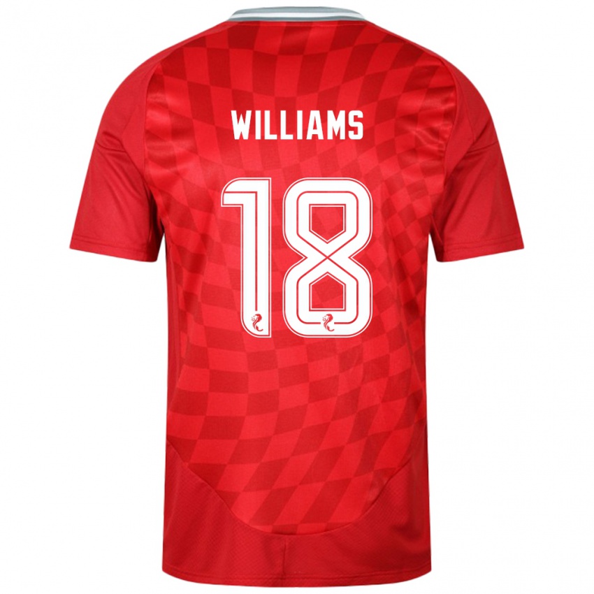 Niño Camiseta Rhys Williams #18 Rojo 1ª Equipación 2024/25 La Camisa Chile