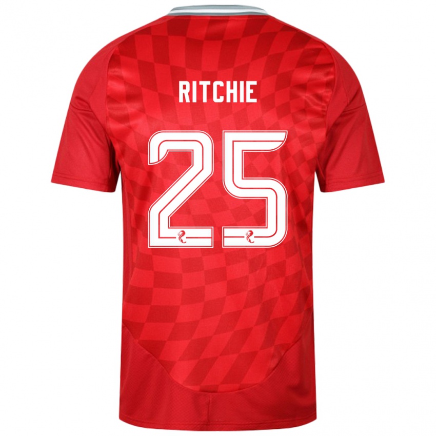 Niño Camiseta Tom Ritchie #25 Rojo 1ª Equipación 2024/25 La Camisa Chile