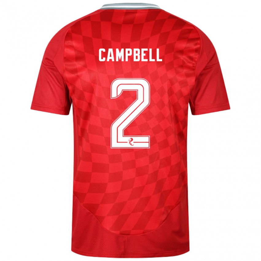 Niño Camiseta Loren Campbell #2 Rojo 1ª Equipación 2024/25 La Camisa Chile