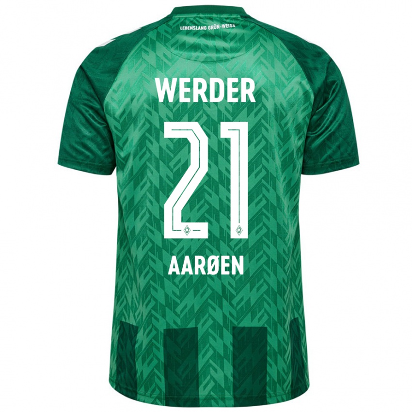 Niño Camiseta Isak Hansen-Aaröen #21 Verde 1ª Equipación 2024/25 La Camisa Chile