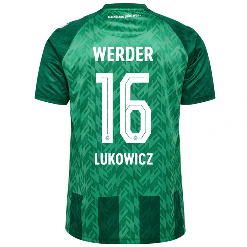 Niño Camiseta Maik Lukowicz #16 Verde 1ª Equipación 2024/25 La Camisa Chile