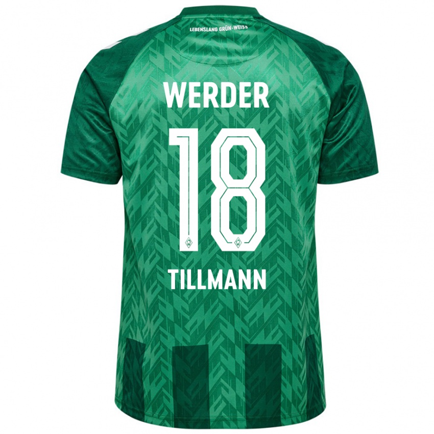 Niño Camiseta Felix Tillmann #18 Verde 1ª Equipación 2024/25 La Camisa Chile