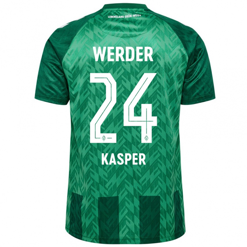 Niño Camiseta Dominik Kasper #24 Verde 1ª Equipación 2024/25 La Camisa Chile