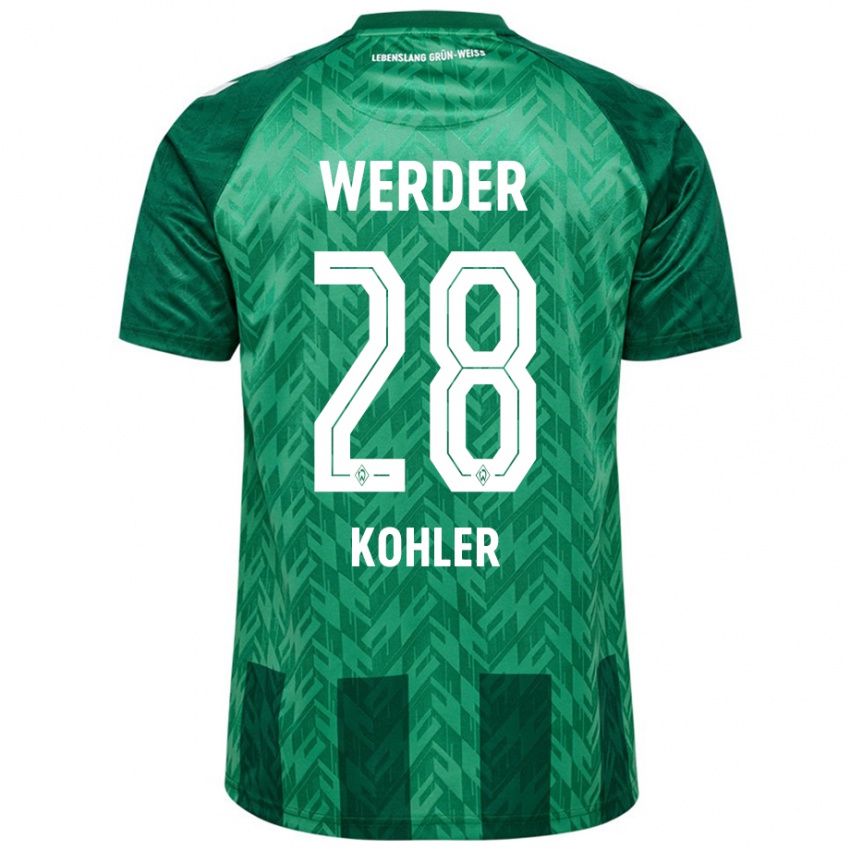 Niño Camiseta Ethan Kohler #28 Verde 1ª Equipación 2024/25 La Camisa Chile