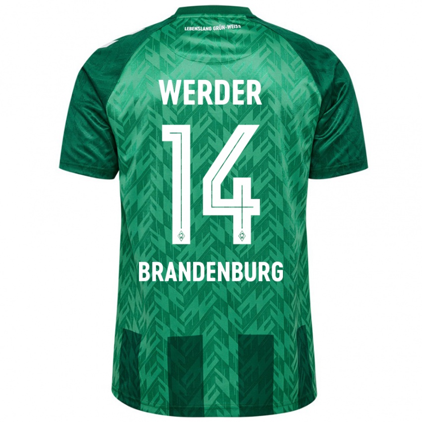 Niño Camiseta Michaela Brandenburg #14 Verde 1ª Equipación 2024/25 La Camisa Chile