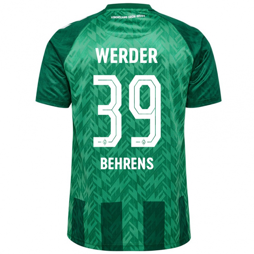 Niño Camiseta Jette Behrens #39 Verde 1ª Equipación 2024/25 La Camisa Chile