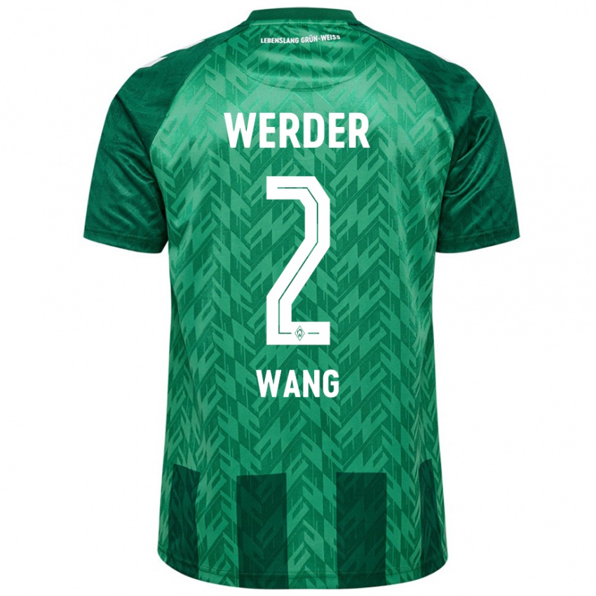 Niño Camiseta Bowen Wang #2 Verde 1ª Equipación 2024/25 La Camisa Chile